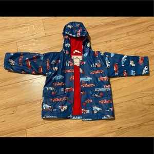 Hatley race car Terry-lined raincoat